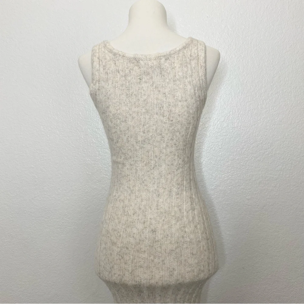Cream ribbed knitted Sweater Dress Set - Picture 4 of 8
